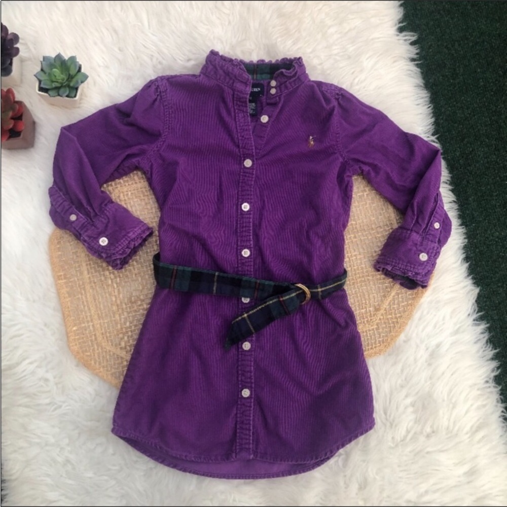 Ralph Lauren Purple Cord Shirtdress - Picture 2 of 11